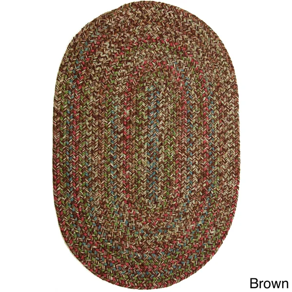 Rhody Rug Sophia Indoor/Outdoor Braided Rug - Sand 10& x 13& Oval