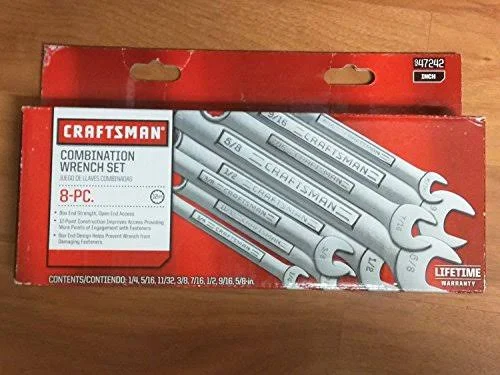 Craftsman 8-Piece Standard 12 Point Combination Wrench Set 9-47242