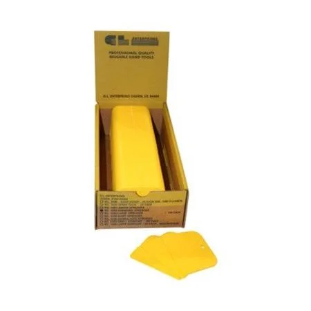 GL 1204 Plastic Autobody/Bondo Spreaders 3 inch x 4 inch Yellow - Case of 100 by Brand GL - Size: One Size