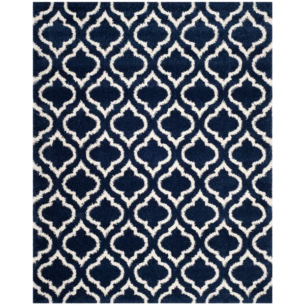 Safavieh Hudson Shag Pala Moroccan 2-Inch Thick Rug Grey/Ivory 10& x 14& 10& x 14& Indoor Living Room, Bedroom, Dining Room Rect