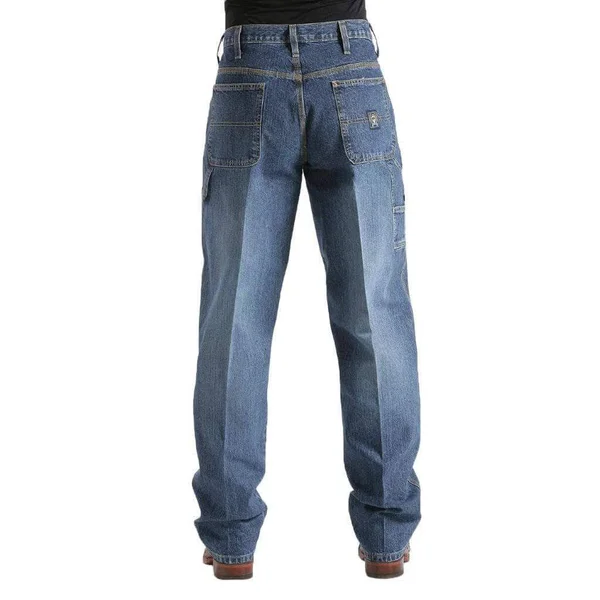Mens Cinch Blue Label Carpenter Medium Stonewashed Jeans - MB90434002
