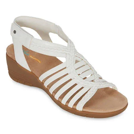 Yuu Heidi Womens Strap Sandals, 10 Medium, White