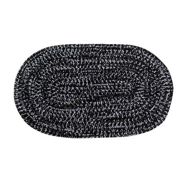 Better Trends Chenille Tweed 8& x 10& Reversible Rug - Black/Grey