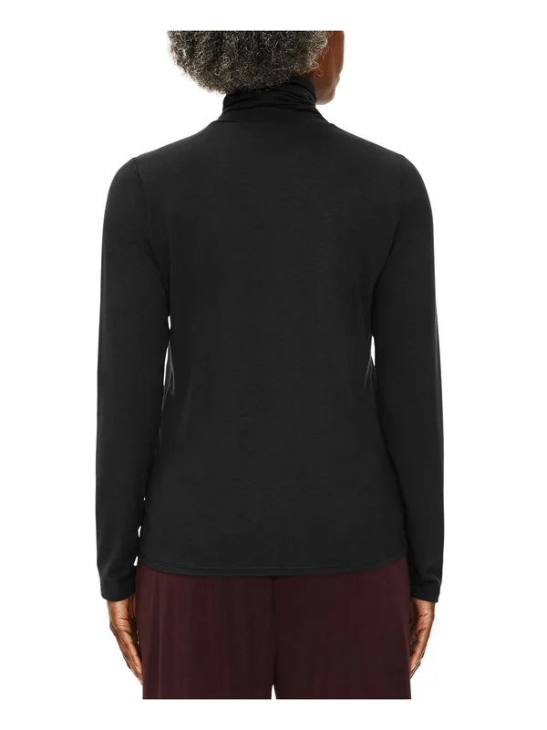 Eileen Fisher Womens Black Long Sleeve V Neck Top Size XS, Women's