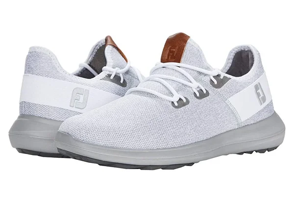 FootJoy Men's Flex Coastal Golf Shoes in White, Grey Size 7