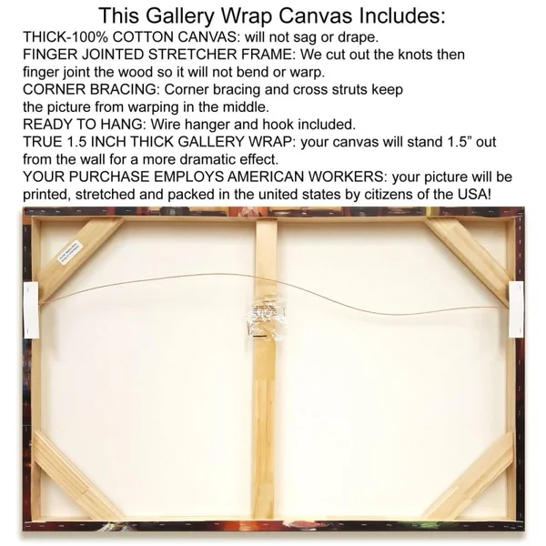 Tangletown Fine Art 15x22 x 23x22 Dream Cafe Golden Gate Bridge - 62 Gallery Wrap Canvas