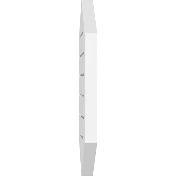 Ekena Millwork GVPVP24X3402SF-04 24x22W x 34x22H Vertical Peaked Surface Mount PVC Gable Vent 4/12 Pitch: Functional, w/ 2x22W x