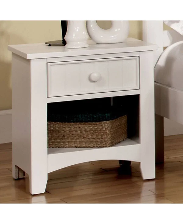 Benzara - Omnus Wood Night Stand - White Finish