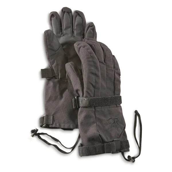 U.S. Military Surplus Improved Cold Weather Extended Gloves Like New - Size: Medium, Black