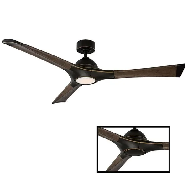 Modern Forms - FR-W1814-60L27MBDK Woody 60x22 Ceiling Fan