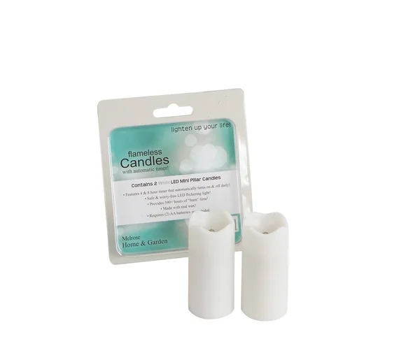Melrose International 42804DS 3 x 1.4 in. Wax & Plastic LED Mini Pillar Candle with Timer Set of 12