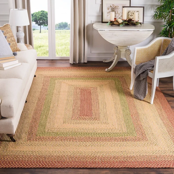 Safavieh Handmade Braided Jemima Country Rug - 10& x 14& - Rust/Multi
