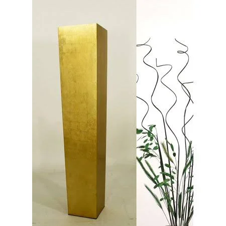 Green Floral Crafts - 27x22 Slender Tapered Tall Floor Vase Gold