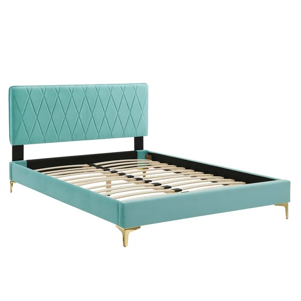 Phillipa Performance Velvet King Platform Bed MOD-6928-MIN