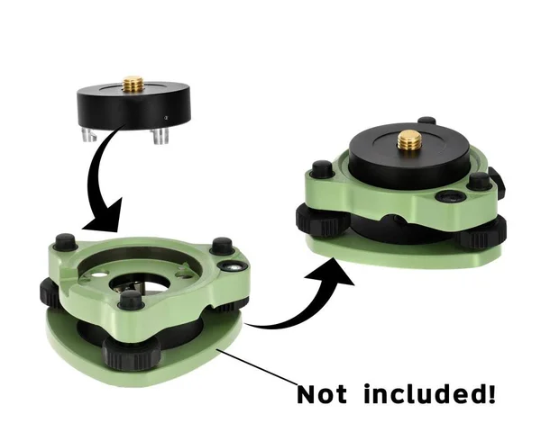 AdirPro Fixed Tribrach Adapter, Black