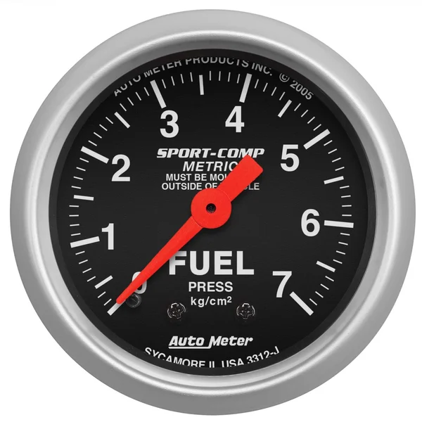 Autometer 3312-J Sport-Comp Mechanical Metric Fuel Pressure Gauge
