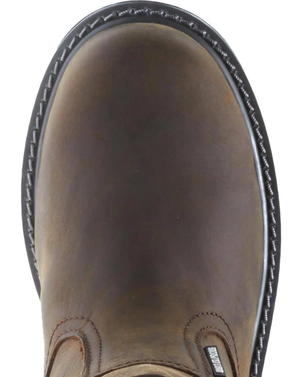 Men's Wolverine Floorhand Wellington Steel Toe Work Boot - Dark Brown - Size 8.5