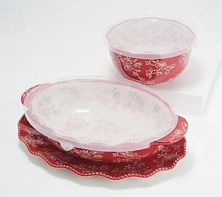 Temp-Tations Floral Lace Side Series Set - Red