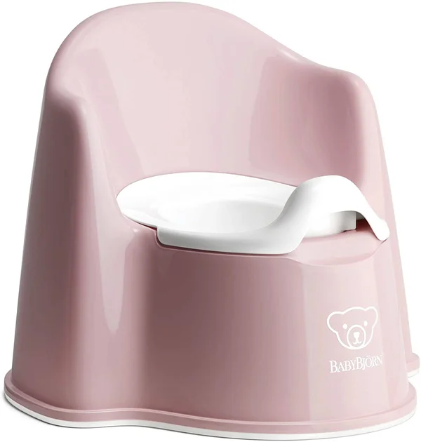BABYBJ諶N Potty Chair - Plastic, Powder Pink/White