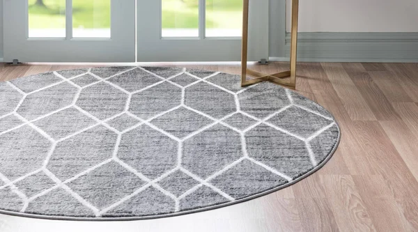 Unique Loom Matrix Trellis Deco Rug - 5& 0 x 5& 0 - Round