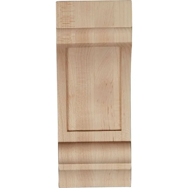 Ekena Millwork CORW05X06X12DIRO 4 3/4x22W x 6x22D x 12x22H Diane Recessed Wood Corbel, Red Oak