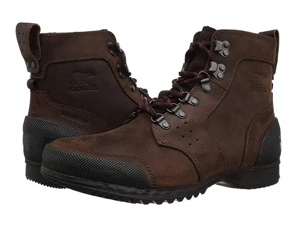 Sorel Men's Ankeny Mid Hiker Boot - 8 - Cattail - Black