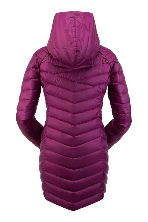Spyder Women's Timeless Long Down Jacket - Xs - Abyss