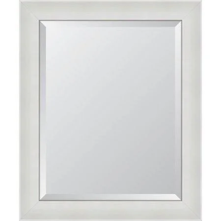 Melissa Van Hise High Gloss Resin Frame Wall Mirror - Size: 34.5x22 H x 28.5x22 W x 1.25x22 D - Finish: White