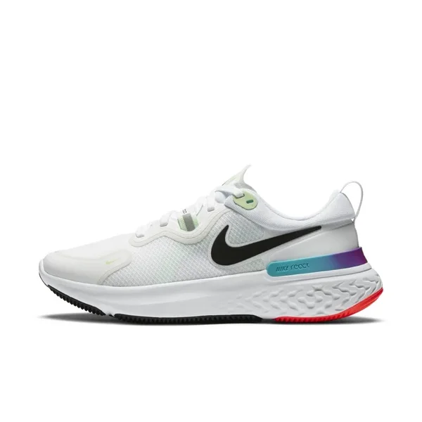 Nike React Miler White/Black/Vapor Green Women's Running Shoes, Size: 8