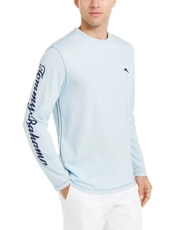 Tommy Bahama Arctic Ice Men's Long Sleeve Big Wave Marlin Lux T-Shirt