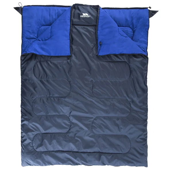 Trespass Catnap 3 Season Double Sleeping Bag, One Size, Navy