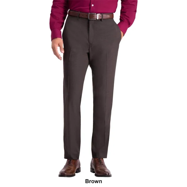 Kenneth Cole Reaction Men's Slim-Fit Stretch Premium Textured Weave Dress Pants - Charcoal