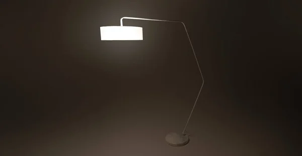 White Floor Lamp - Marble Base, Article Heron Modern Lighting