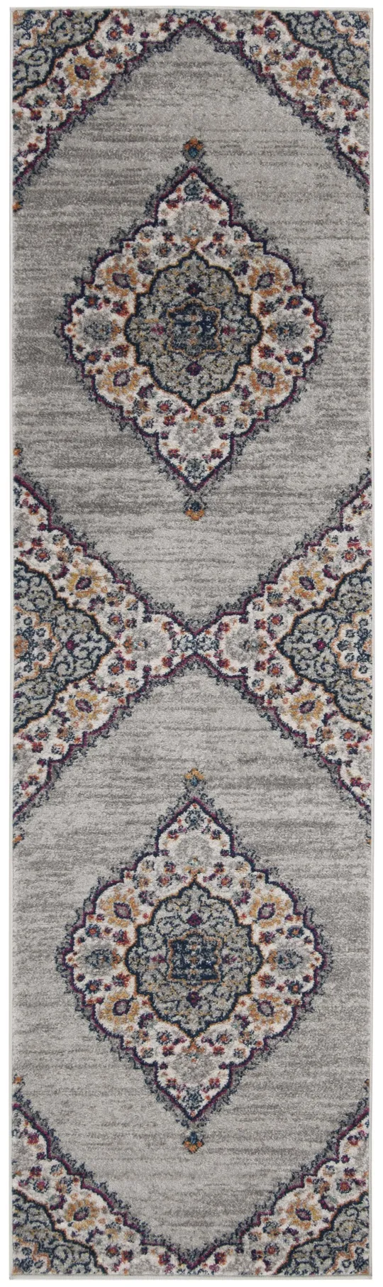Safavieh Madison MAD153R 6&7x22 x 6&7x22 Square Light Grey - Fuchsia Area Rug