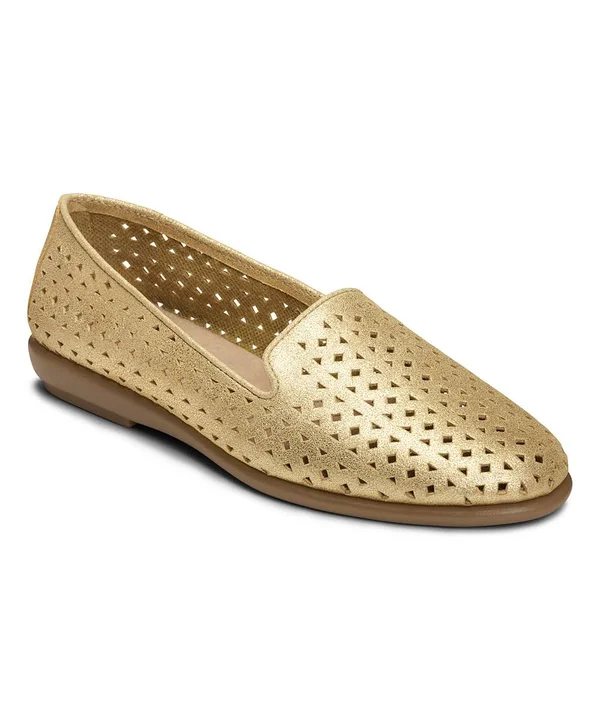 Aerosoles Women's You Betcha Slip-On - Size: 5, Gold Suede