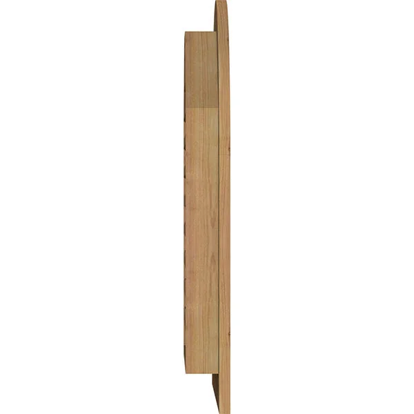 Ekena Millwork GVWRT30X3201RFUWR 30x22W x 32x22H Round Top Gable Vent (35x22W x 37x22H Frame Size): Unfinished, Functional, Roug