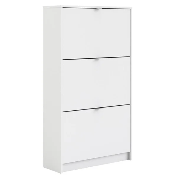 Tvilum Bright 3 Drawer Shoe Cabinet in White - 590064949