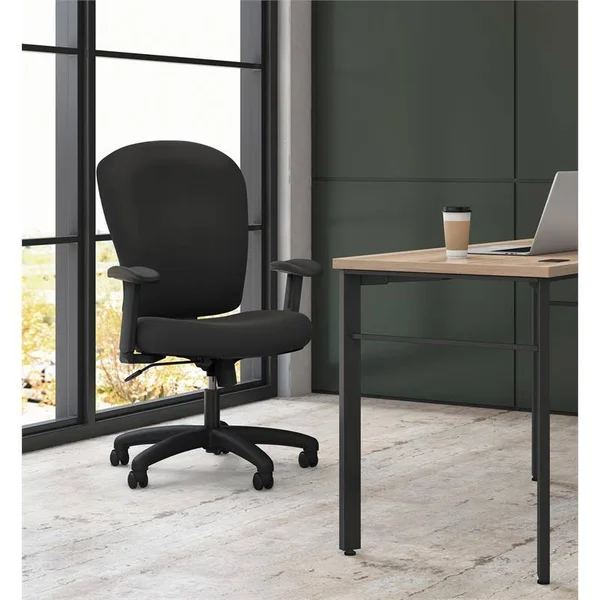 HON Mid-Back Task Chair with Adjustable Arms in Black - BSXVL220VA10