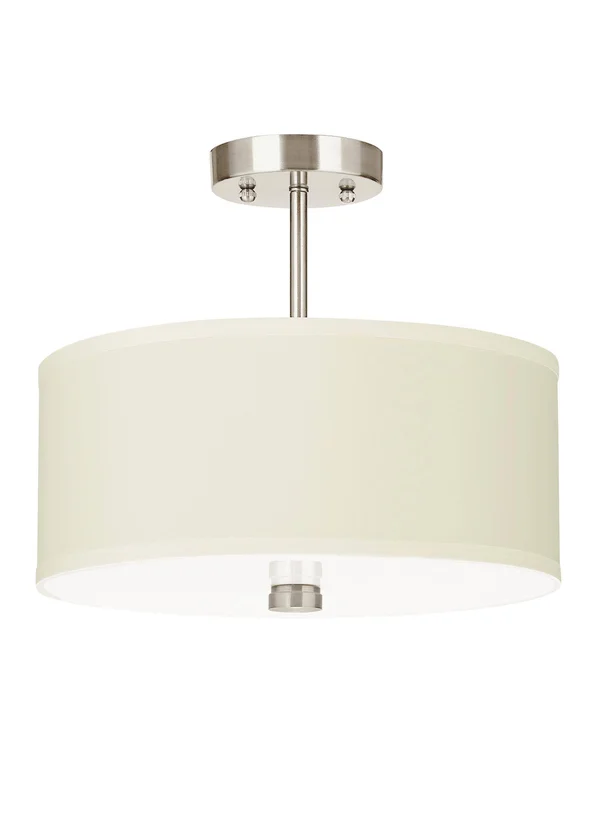 Sea Gull Lighting Dayna 2-Light Semi Flush Convertible Brushed Nickel