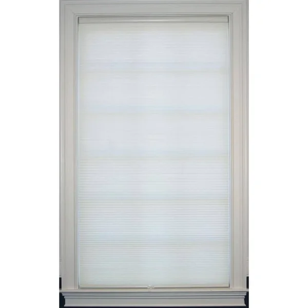 Allen + Roth 70-in x 72-in Cream Light Filtering Cordless Cellular Shade Polyester in Off-White, CCLFCREAM700720