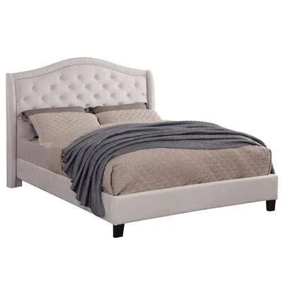 Laron Queen Upholstered Platform Bed Three Posts Color: Ivory