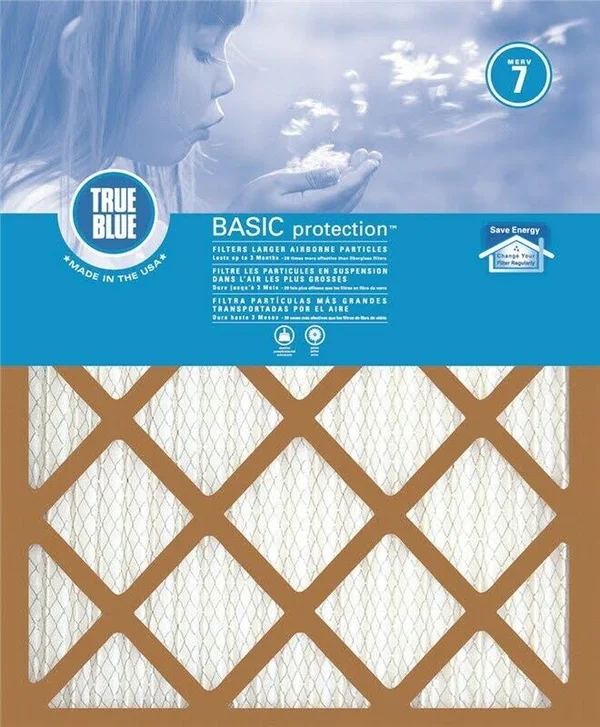 True Blue 218181 Basic Protection Pleated Air Filter - 18& x 18& x 1& (Pack of 12)