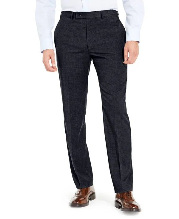Lauren Ralph Lauren Men's Wool Blend Classic-Fit UltraFlex Stretch Dress Pants - Navy