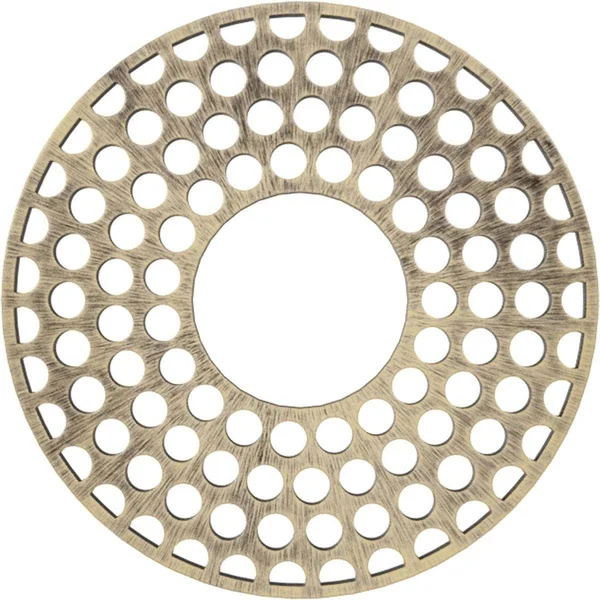 Ekena Millwork CMPP18FFAPG 18x22OD x 6 1/2x22ID x 1/2x22P Fink Architectural Grade PVC Pierced Ceiling Medallion, Antiqued Pale