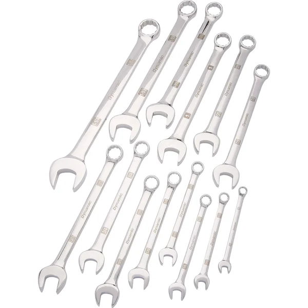 Dynamic Tools D074201 SAE Combination Wrench Set (14 Piece), 3/8x22 to 1-1/4