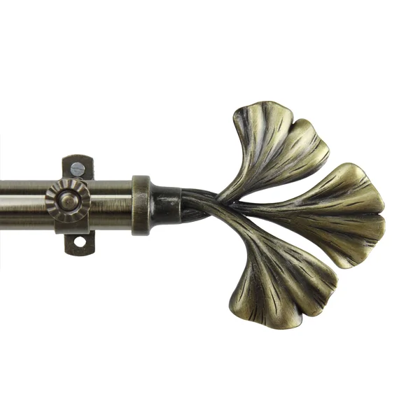 InStyleDesign Luck Adjustable Antique Brass Curtain Rod - 120 to 170 inch