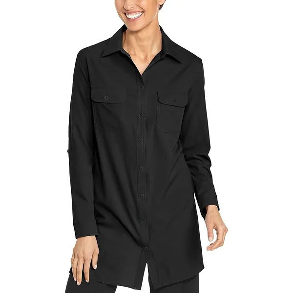 Soft Surroundings UPF 50+ Tunic Cover Up - Black