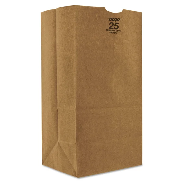 #25 Paper Grocery, 57lb Kraft, Extra Heavy-Duty 8 1/4x6 1/8 X15 7/8, 500 Bags
