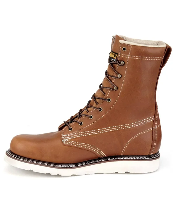 Carolina Men's 8x22 Domestic Wedge Work Boot (Tobacco) - 10.5 - D