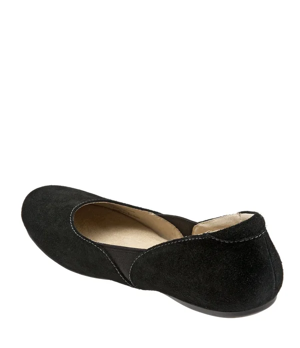 SoftWalk Norwich Flat - Women's - Black Suede